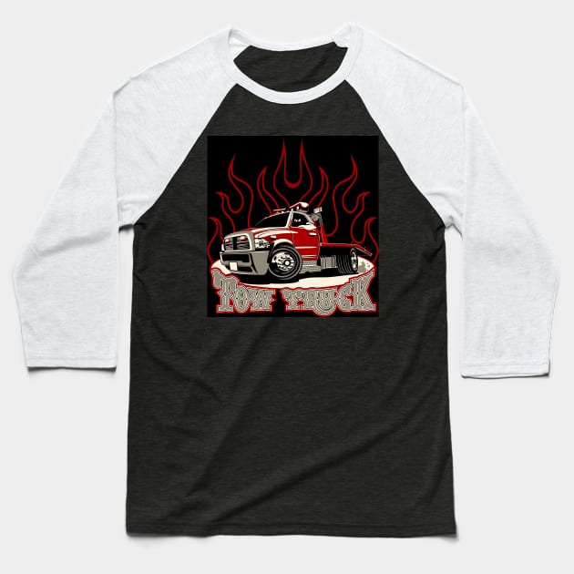 Cartoon tow truck Baseball T-Shirt by Mechanik